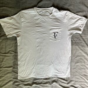 Roger Federer RF white pocket T-shirt